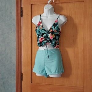 Women's Top Drawstring Cute High Waisted Short Bottom NWOTSize XL